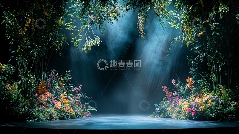 高清大图下载【趣麦麦图】神秘森林舞台灯光