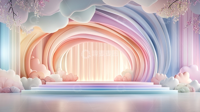 高清大图下载【趣麦麦图】梦幻舞台背景14