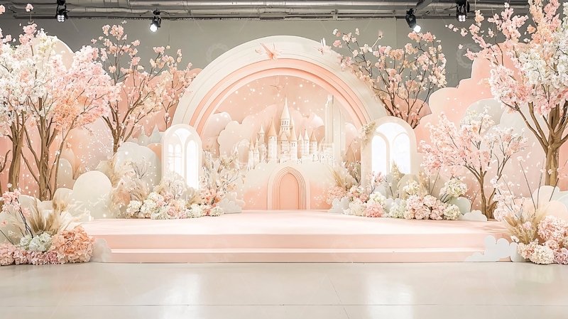 高清大图下载【趣麦麦图】粉色梦幻婚礼舞台