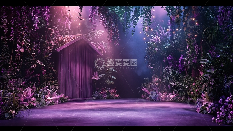 高清大图下载【趣麦麦图】神秘森林小屋场景