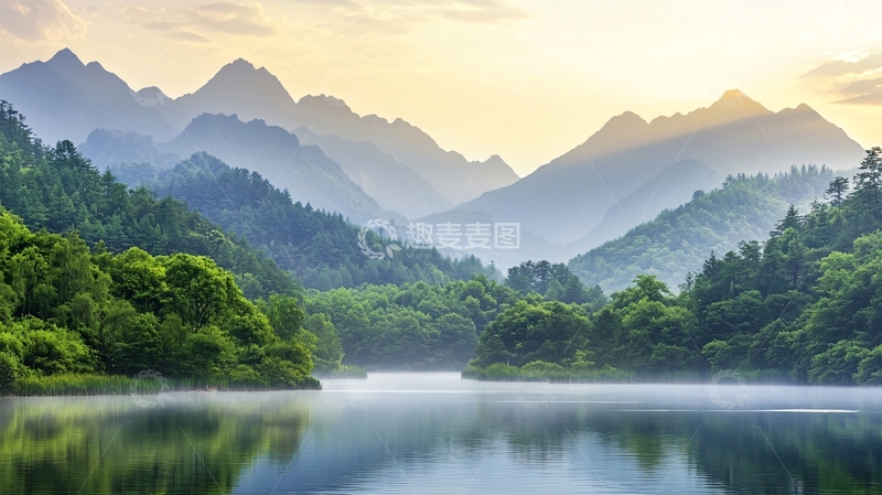 高清大图下载【趣麦麦图】湖光山色高清图片