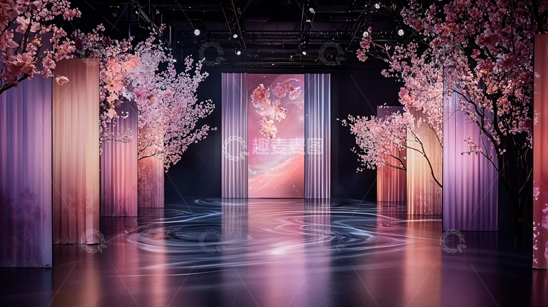 高清大图下载【趣麦麦图】梦幻婚礼舞台背景