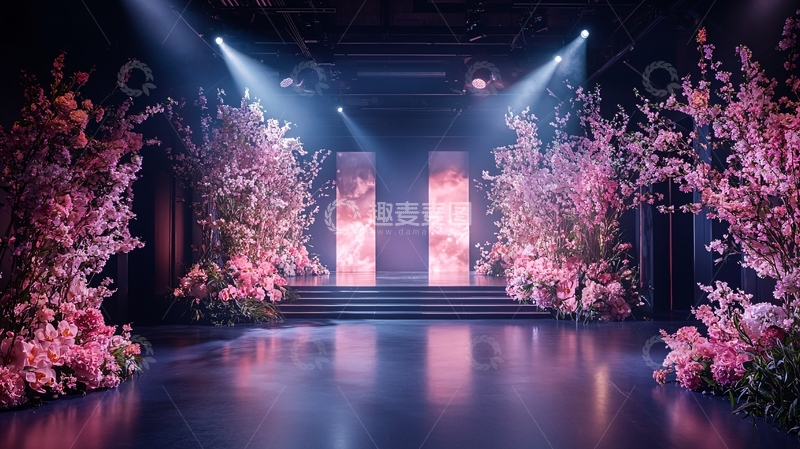 高清大图下载【趣麦麦图】舞台鲜花装饰