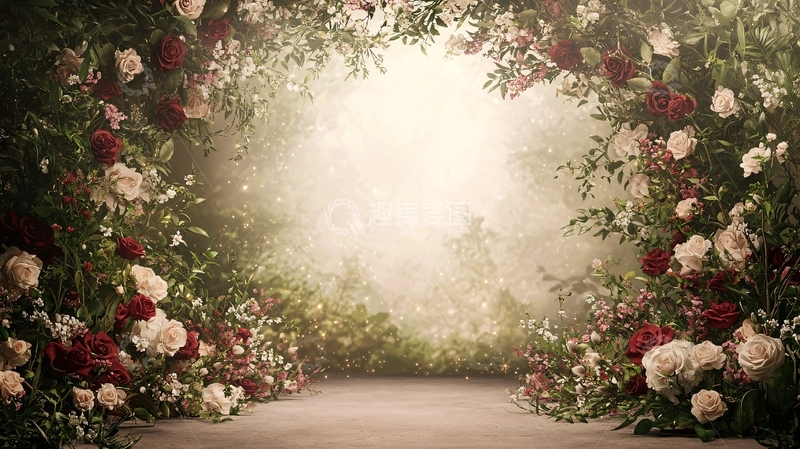 高清大图下载【趣麦麦图】玫瑰花环拱门