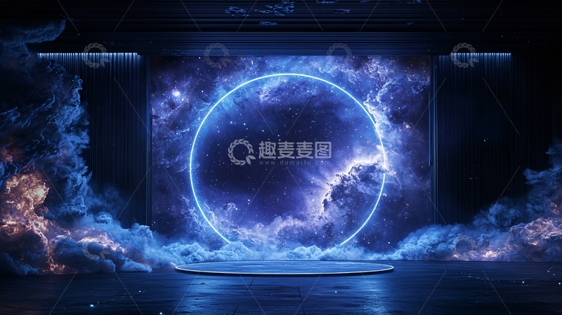 高清大图下载【趣麦麦图】蓝色光圈高清图片