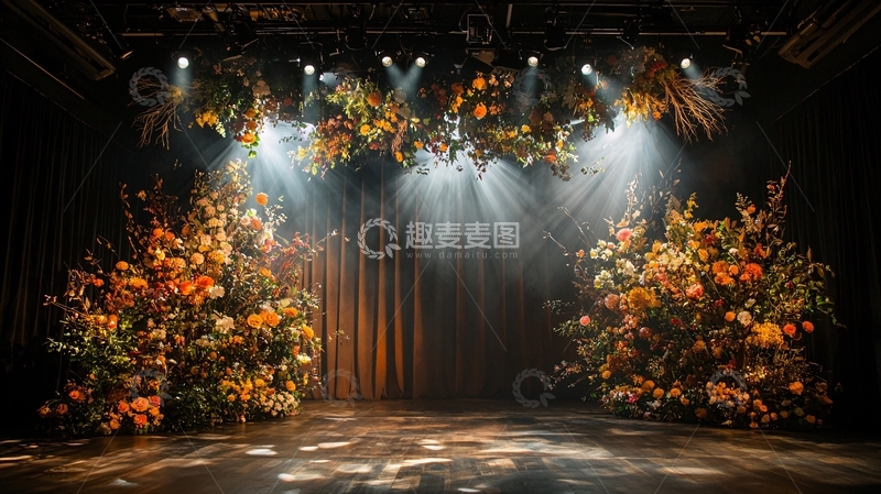 高清大图下载【趣麦麦图】舞台鲜花装饰