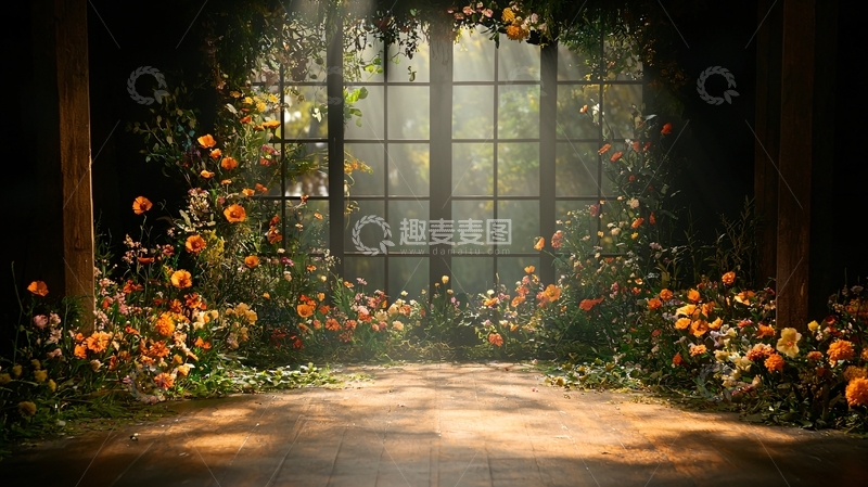 高清大图下载【趣麦麦图】花园窗户高清图片