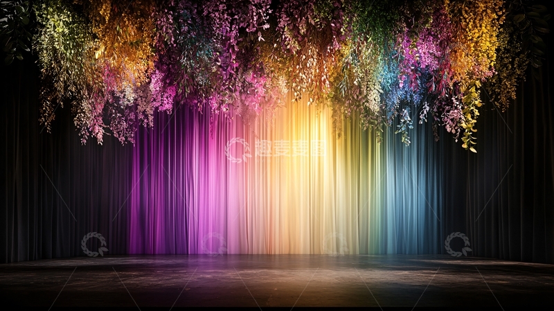 高清大图下载【趣麦麦图】光线绚丽的舞台背景