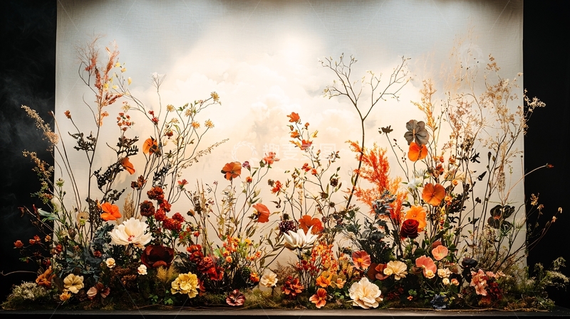 高清大图下载【趣麦麦图】花卉背景墙高清图片