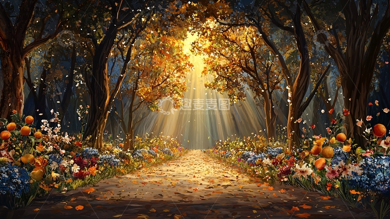 高清大图下载【趣麦麦图】梦幻森林小路120