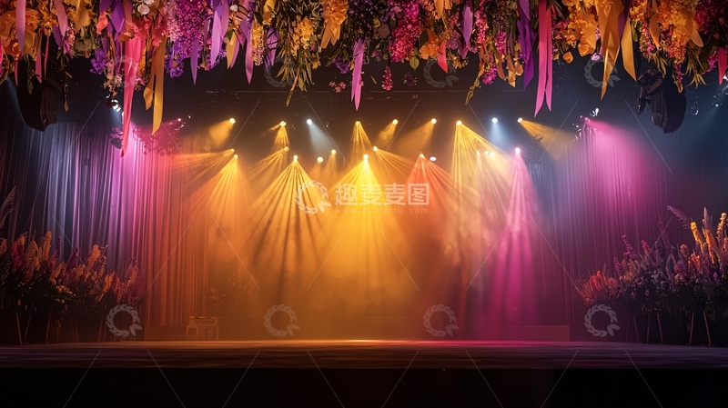 高清大图下载【趣麦麦图】舞台灯光绚丽背景