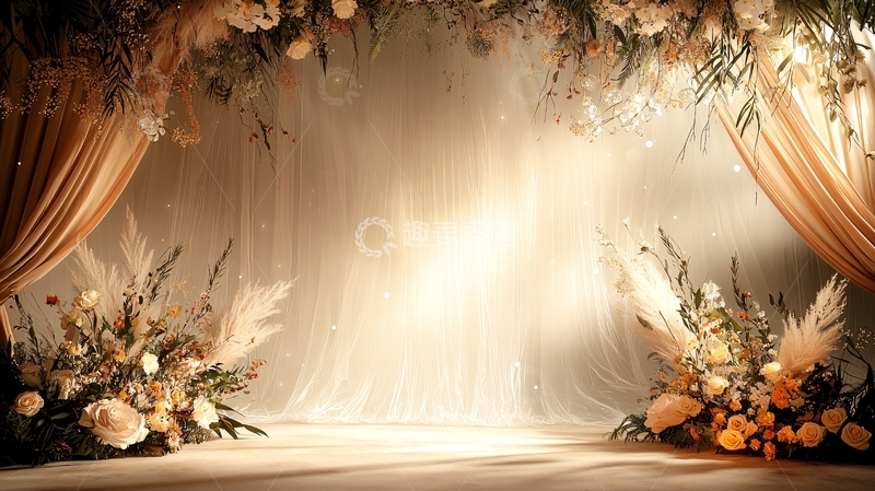 高清大图下载【趣麦麦图】浪漫婚礼场景背景
