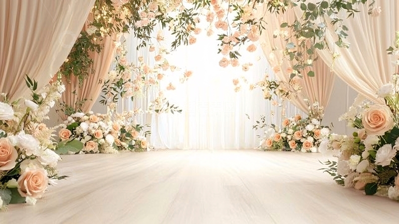 高清大图下载【趣麦麦图】婚礼鲜花拱门装饰