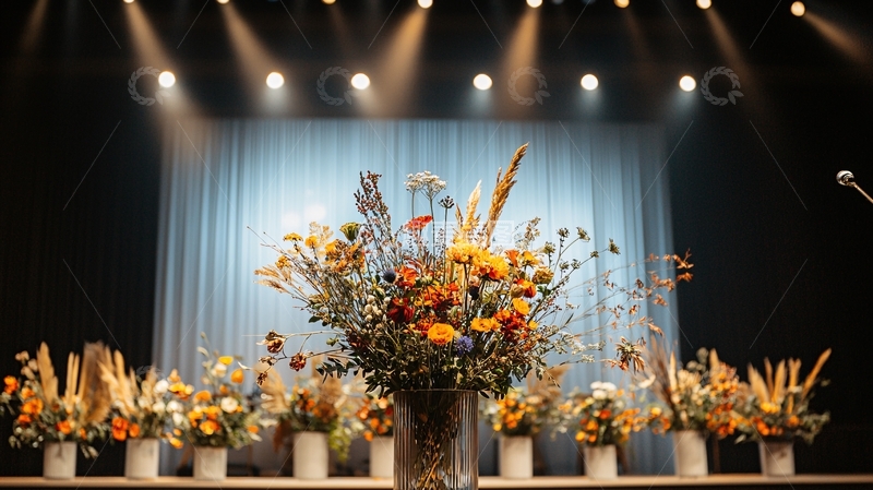 高清大图下载【趣麦麦图】舞台鲜花布置