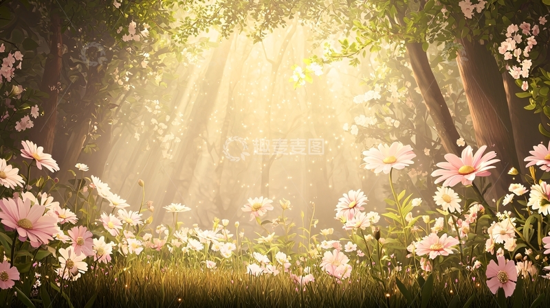 高清大图下载【趣麦麦图】阳光穿透森林
