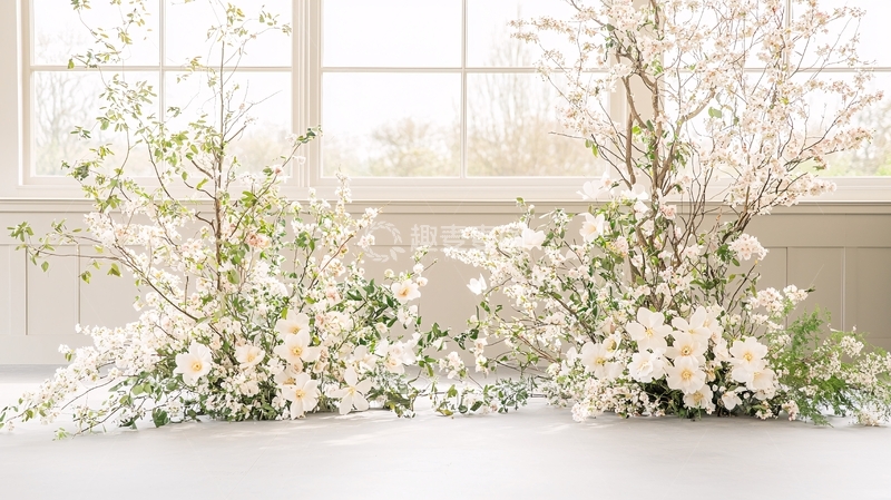 高清大图下载【趣麦麦图】白色花艺装饰