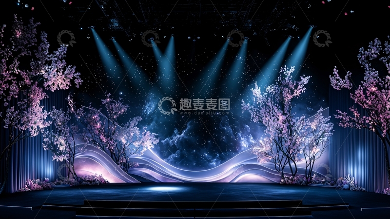 高清大图下载【趣麦麦图】梦幻舞台灯光秀
