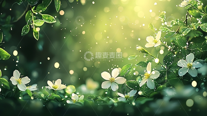 高清大图下载【趣麦麦图】清新唯美的小白花