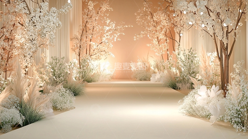 高清大图下载【趣麦麦图】白色梦幻婚礼场景