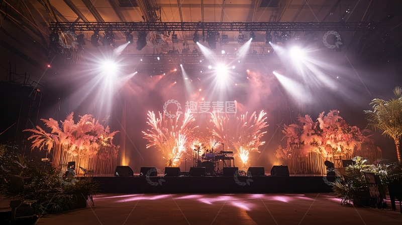 高清大图下载【趣麦麦图】舞台灯光效果耀眼