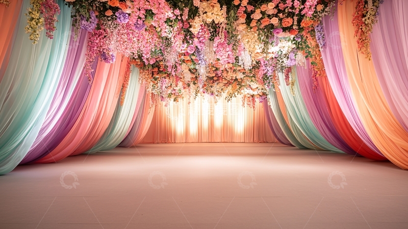 高清大图下载【趣麦麦图】绚丽的帷幕高清图片