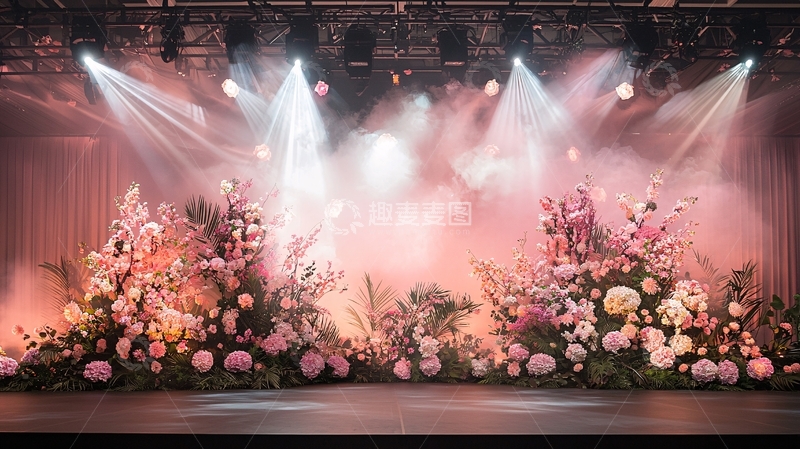 高清大图下载【趣麦麦图】舞台鲜花灯光