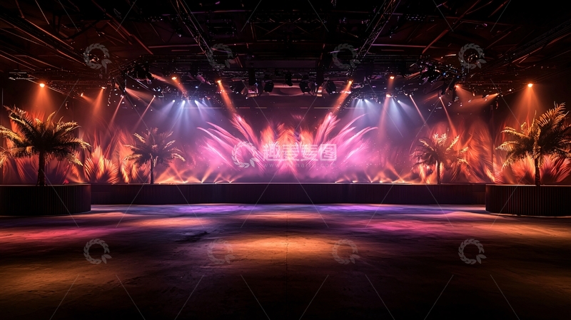 高清大图下载【趣麦麦图】舞台灯光效果绚丽多彩