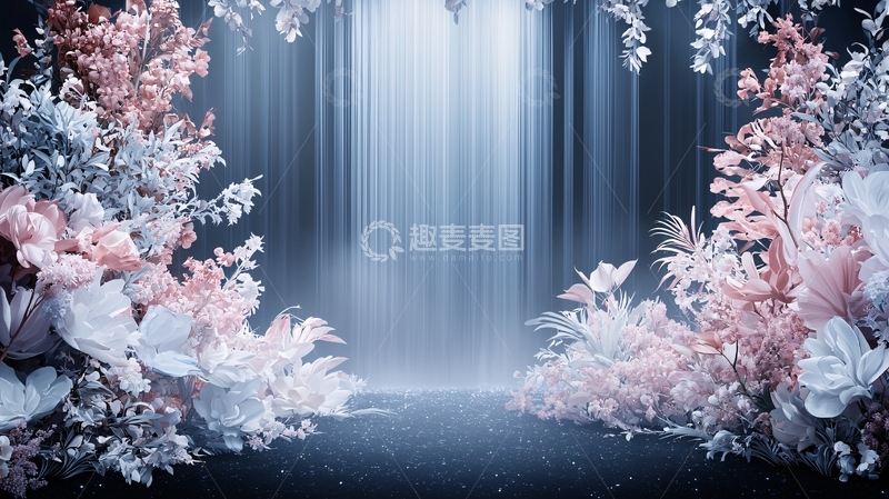 高清大图下载【趣麦麦图】梦幻花卉瀑布