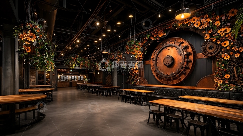 高清大图下载【趣麦麦图】工业风酒吧餐厅