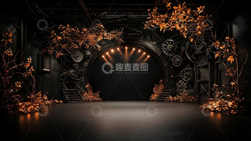 高清大图下载【趣麦麦图】黑色哥特风装饰舞台