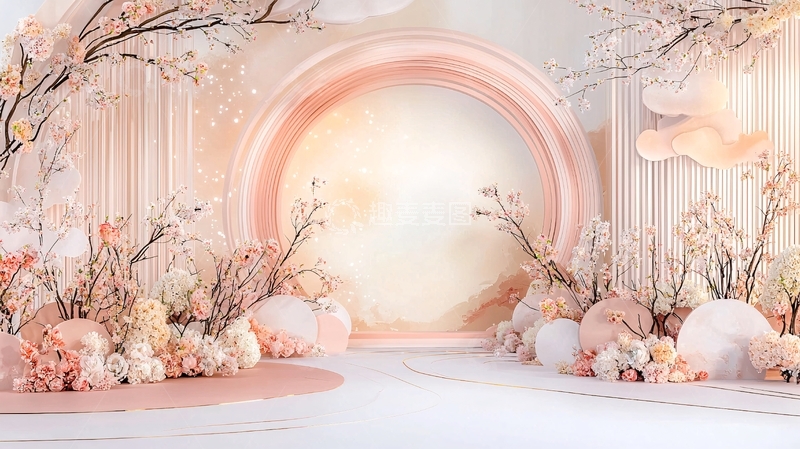 高清大图下载【趣麦麦图】粉色浪漫背景5