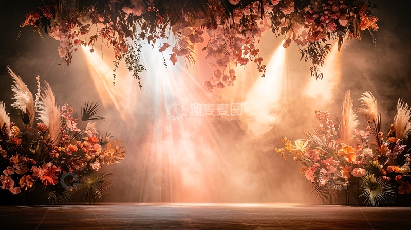 高清大图下载【趣麦麦图】舞台鲜花背景