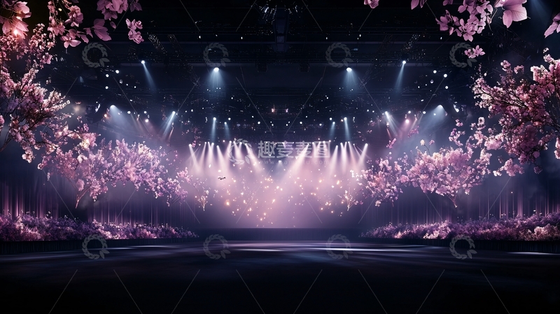 高清大图下载【趣麦麦图】梦幻灯光舞台背景