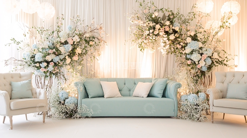 高清大图下载【趣麦麦图】浅色系浪漫婚礼现场