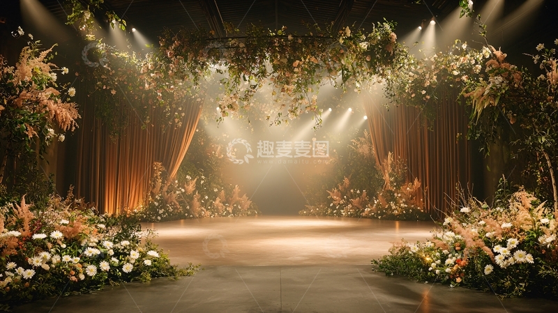 高清大图下载【趣麦麦图】梦幻森林舞台背景