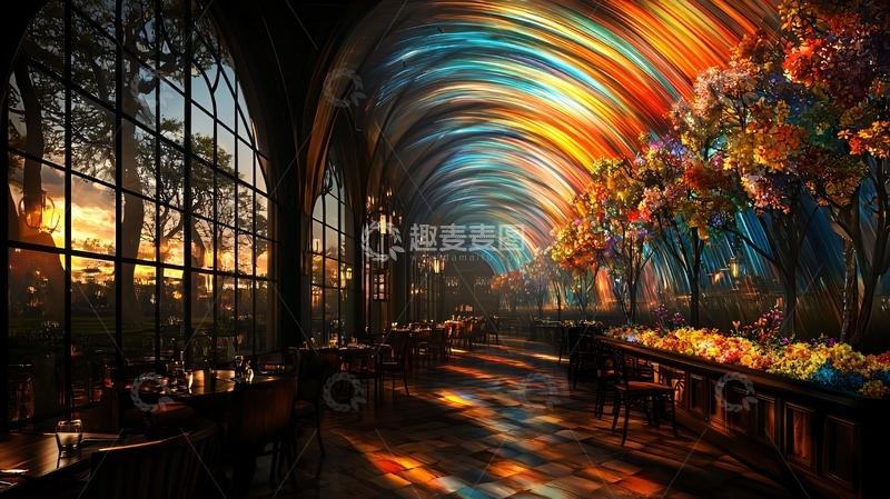 高清大图下载【趣麦麦图】华丽多彩的拱形建筑