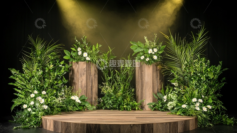 高清大图下载【趣麦麦图】植物装饰舞台