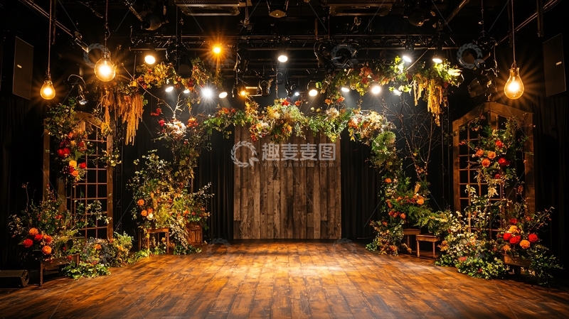 高清大图下载【趣麦麦图】华丽舞台植物装饰