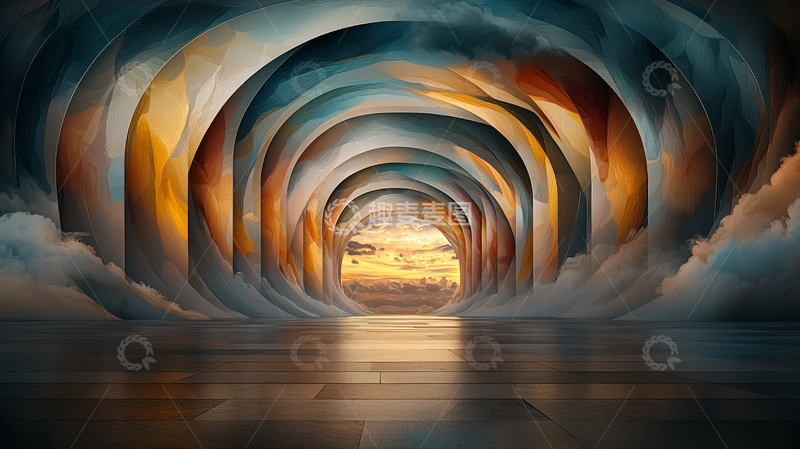 高清大图下载【趣麦麦图】神秘隧道般的拱形结构