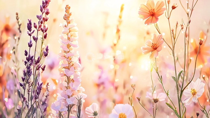 高清大图下载【趣麦麦图】鲜花盛开的柔美场景