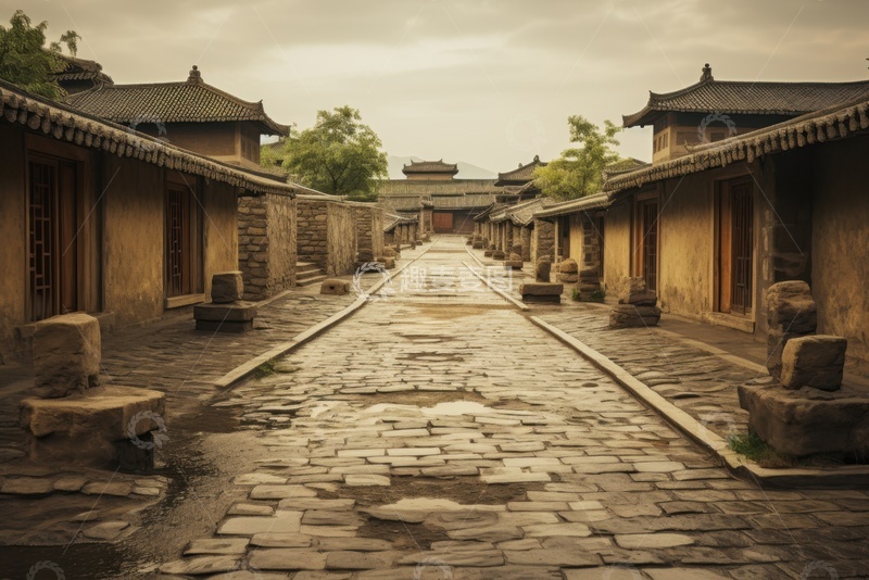 高清大图下载【趣麦麦图】小村小镇街道风景