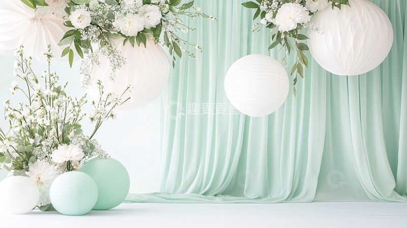 高清大图下载【趣麦麦图】清新淡雅的婚礼背景