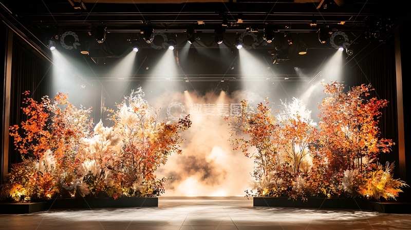 高清大图下载【趣麦麦图】舞台灯光鲜花唯美梦幻