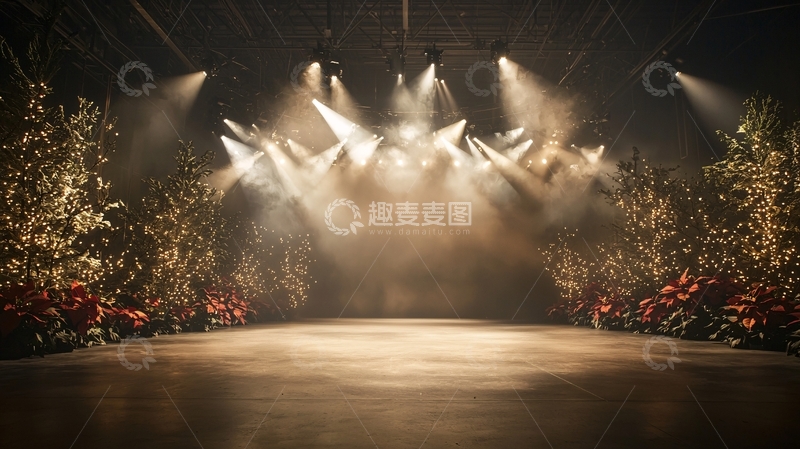 高清大图下载【趣麦麦图】舞台中央聚光灯照亮