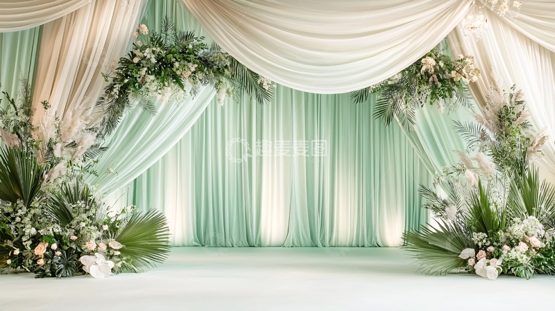 高清大图下载【趣麦麦图】婚礼舞台背景5