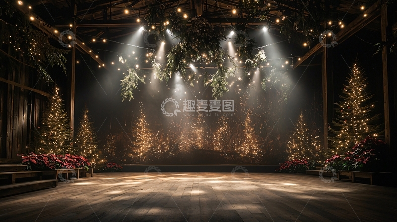 高清大图下载【趣麦麦图】圣诞节舞台背景装饰