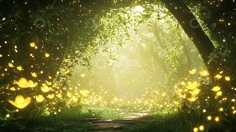 高清大图下载【趣麦麦图】神秘森林光辉