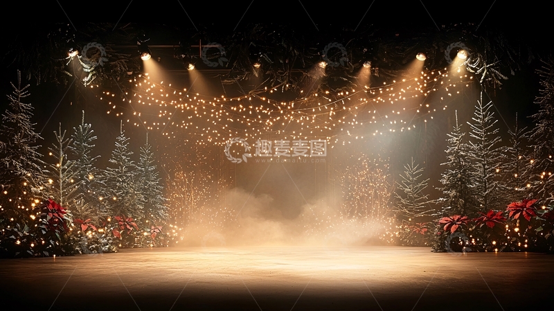 高清大图下载【趣麦麦图】圣诞节主题舞台背景