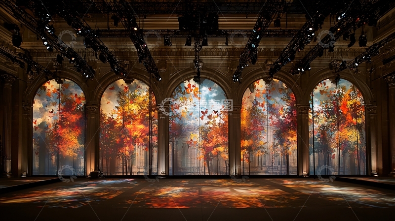 高清大图下载【趣麦麦图】舞台上的光影艺术表演