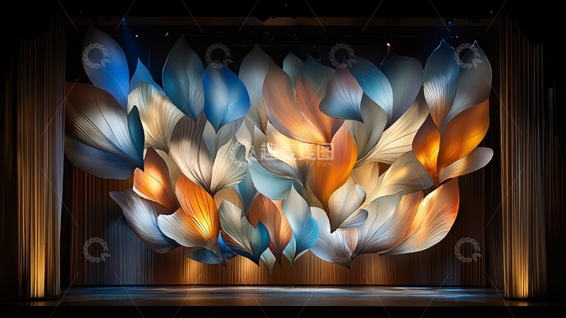 高清大图下载【趣麦麦图】抽象花卉光影效果